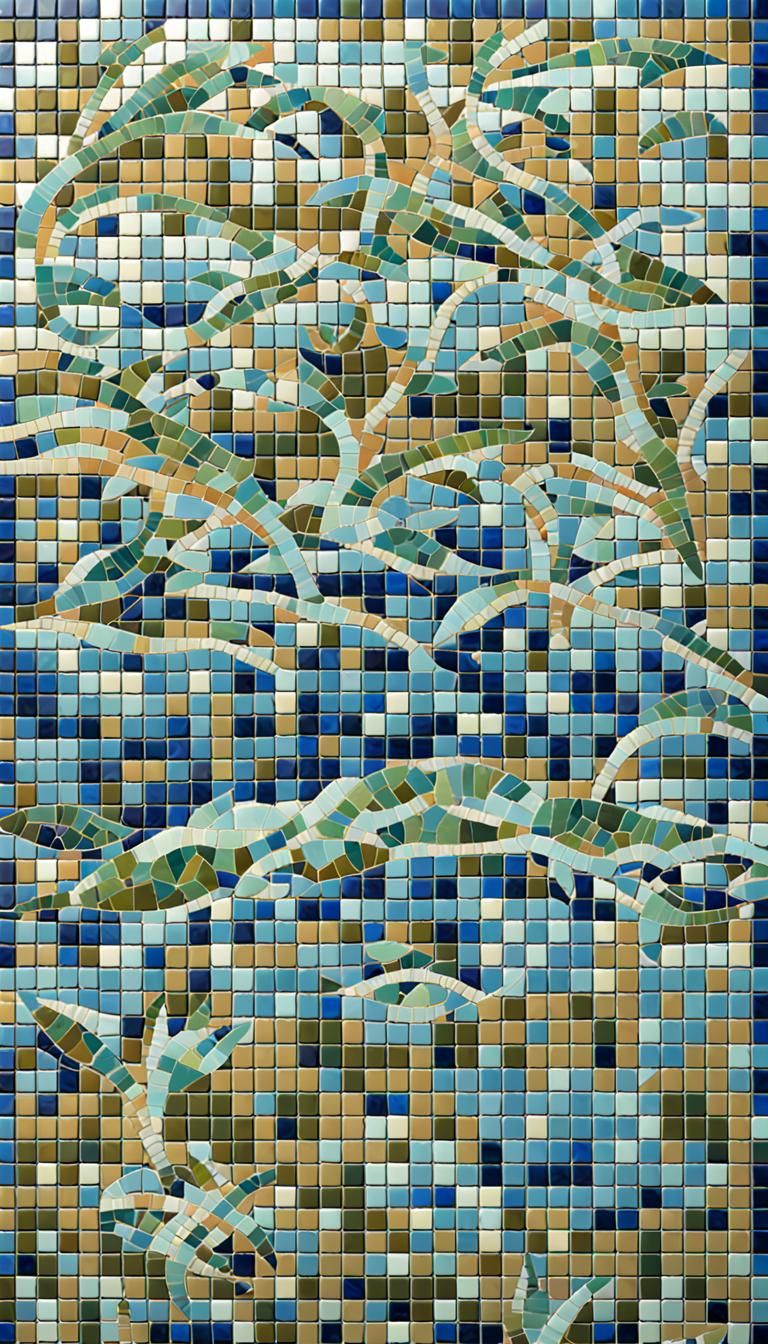 Marine Mosaic in Impressionist Style