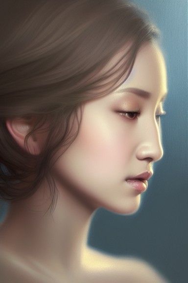 Beautiful Girl Portrait with Rembrandt Lighting