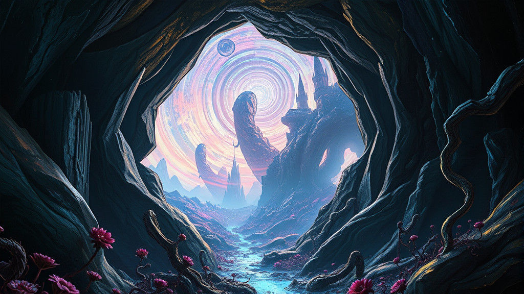 Alternate Dimension Portal in Sci-Fi Dreamscape