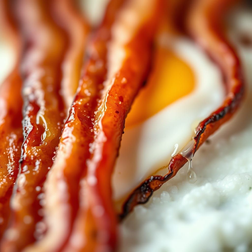 Macro Photography Masterpiece: Swirling Strips of Bacon and ...