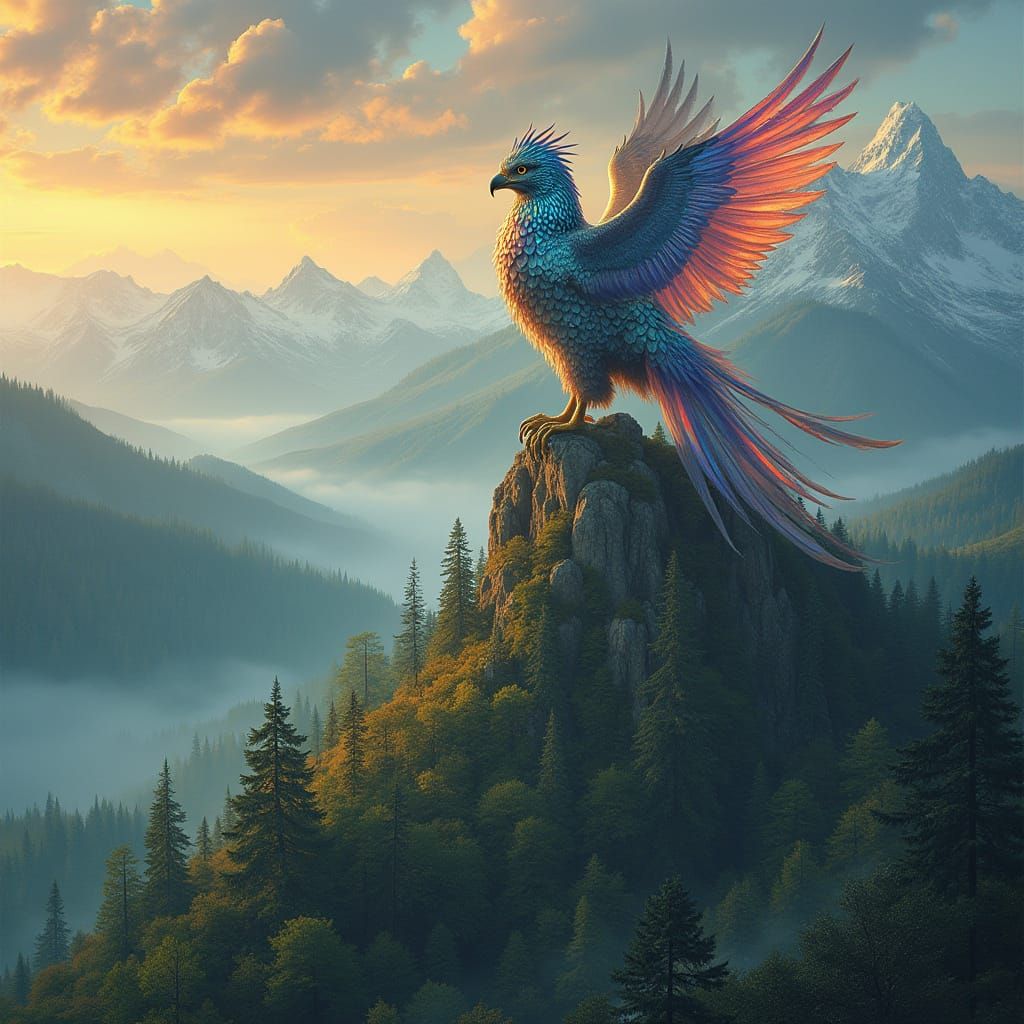 Regal Griffin Reigns Over Ancient Forest