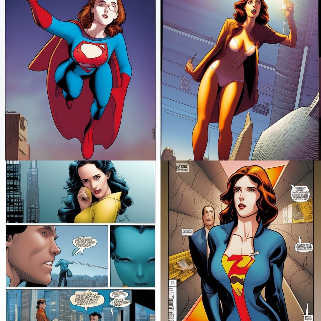 Lois Lane in Comic Book Style
