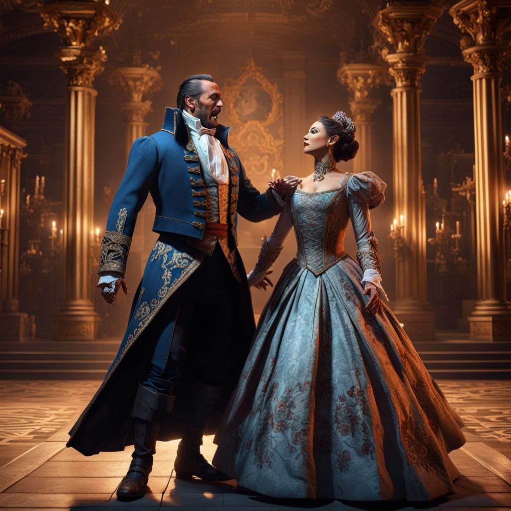 Cyborg Don Giovanni and Zerlina Sing, Hyperrealistic