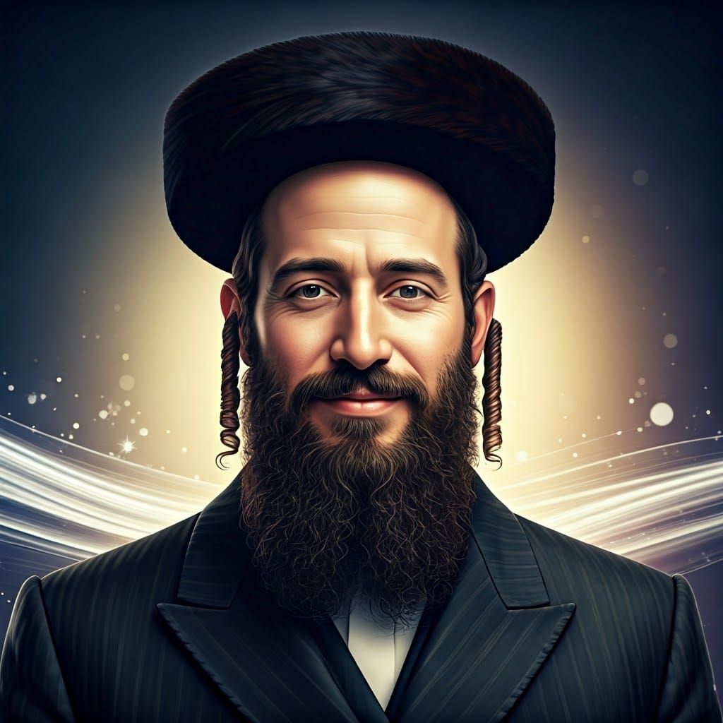 Ultra-Orthodox Man Portrait in Dreamlike Style