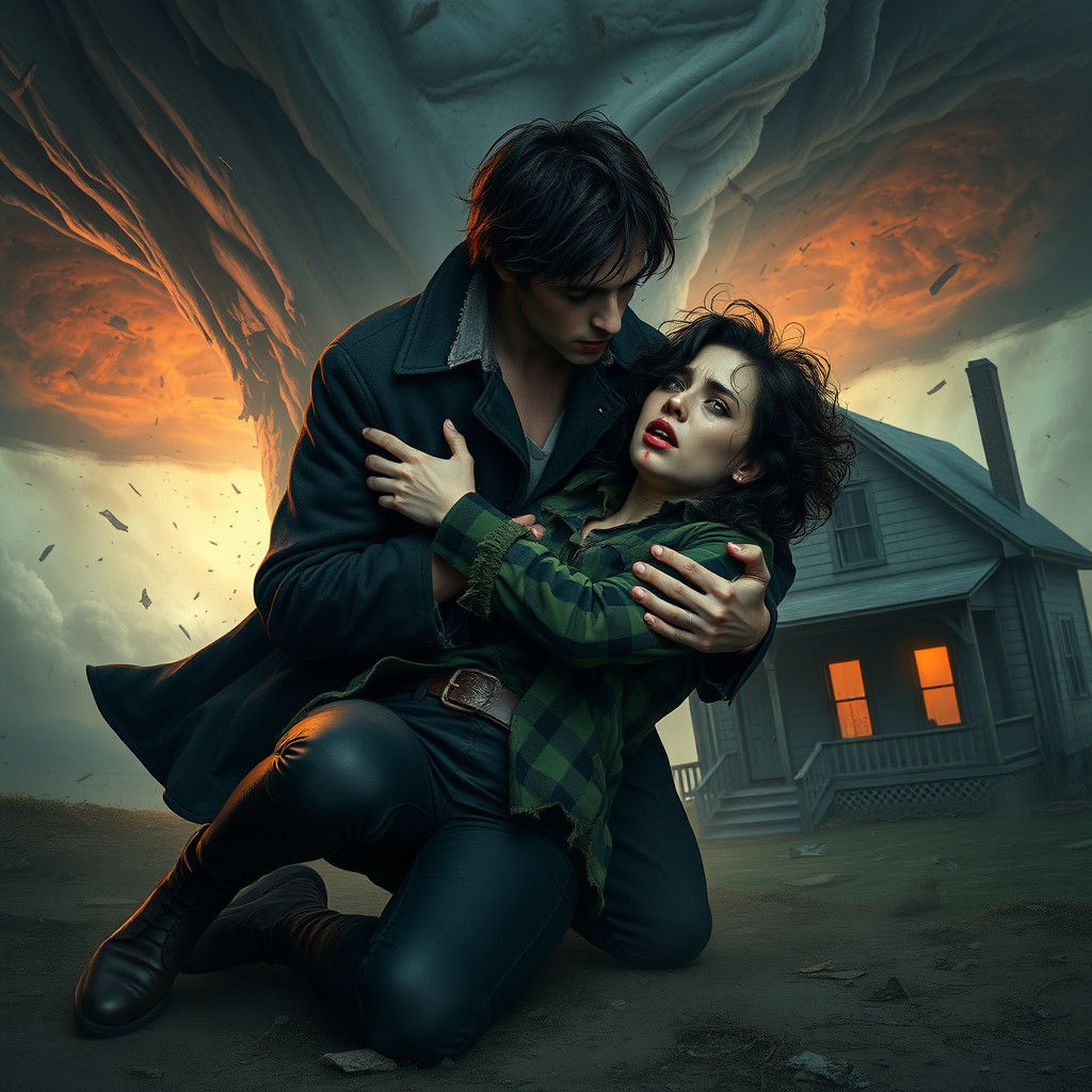 Tornado's Eye: Despair and Resilience in Digital Art