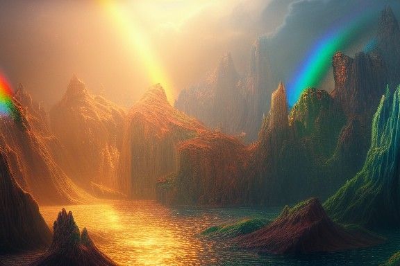 Christal rainbow water