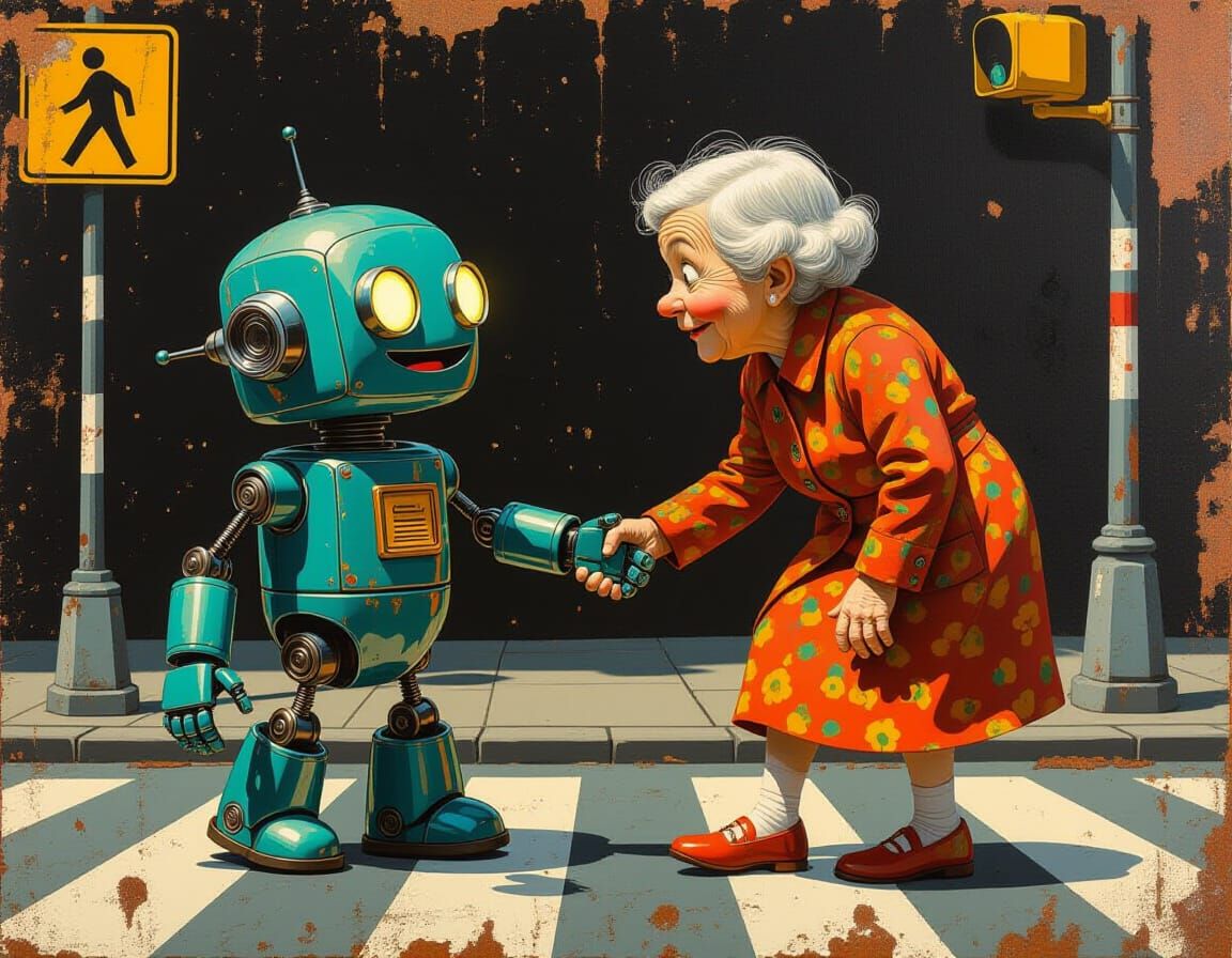 Touching Sci-Fi Art: Robot Helps Elderly Woman
