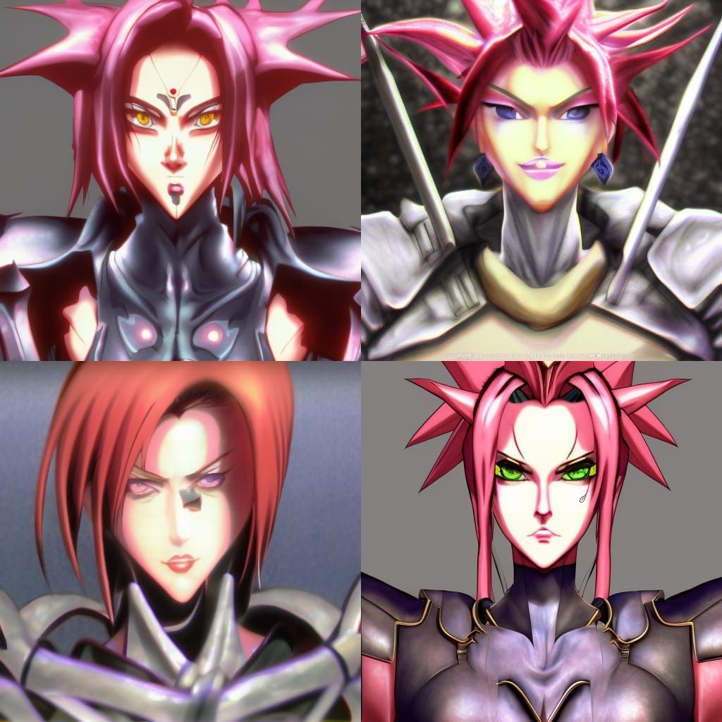 Kaiyn in 90s Anime Cel Shading Ink Drawing