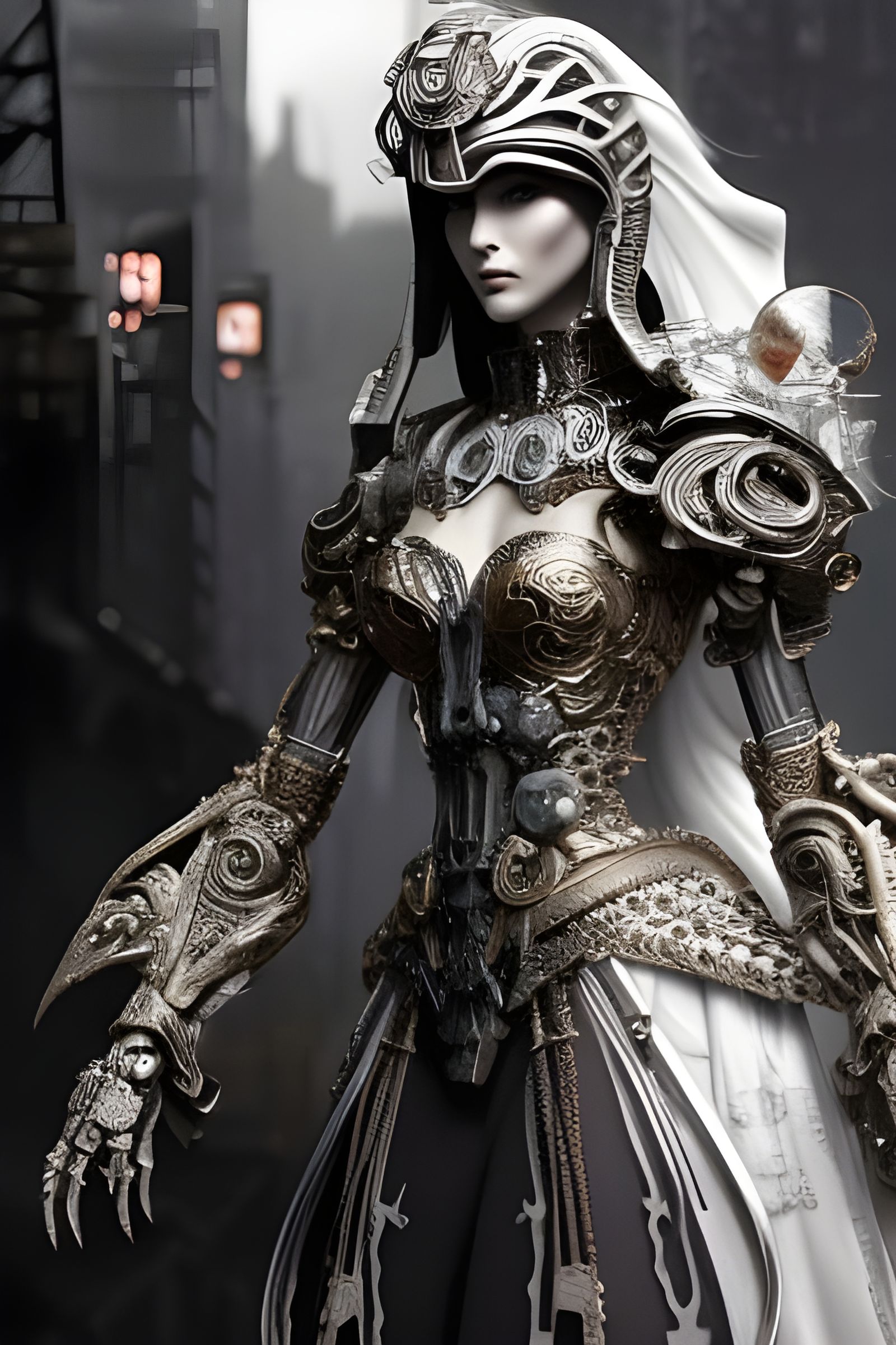 3D  biomechanical  cyborg character design