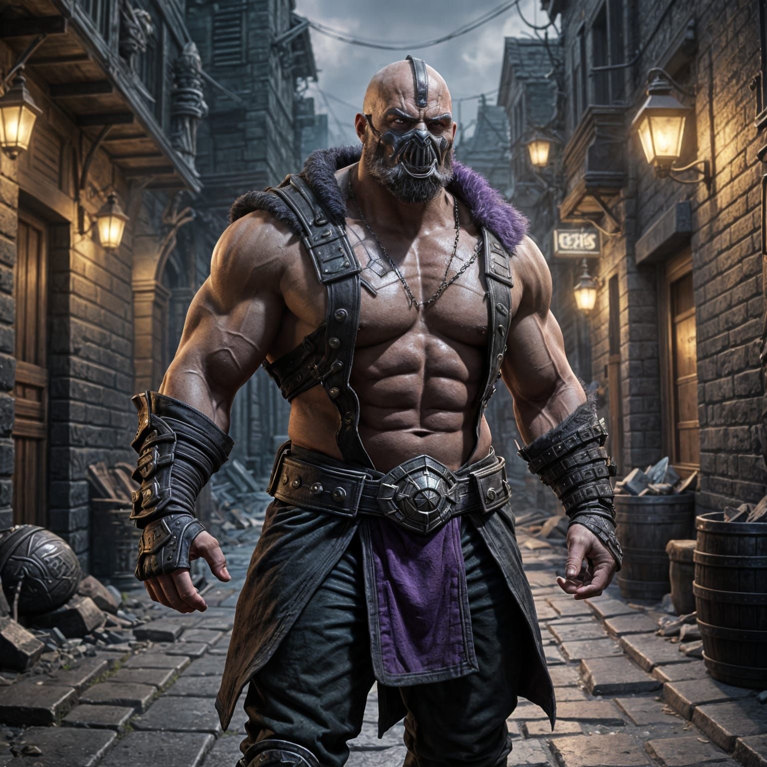 Arcane Barbarian Villain in Dungeons and Dragons Portrait