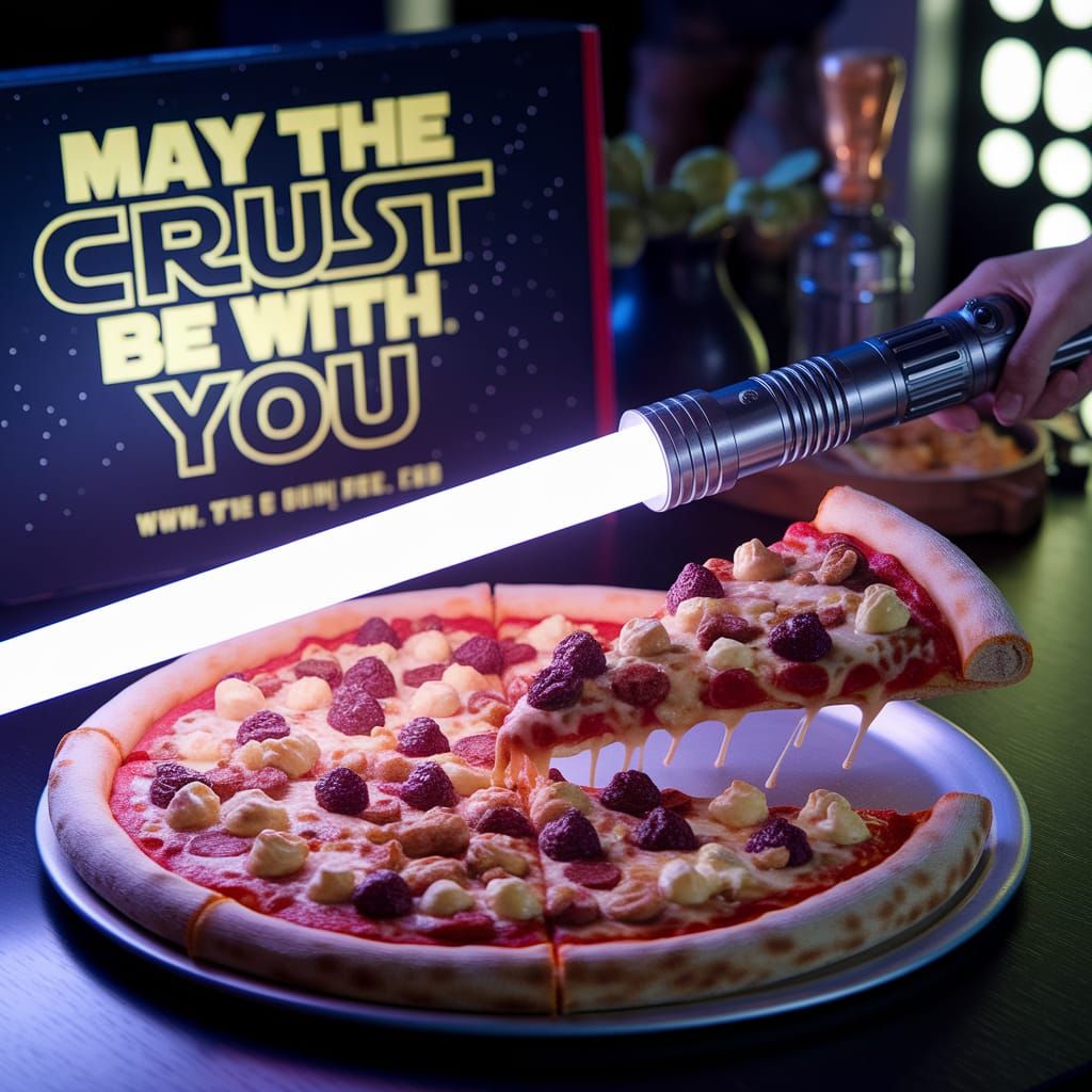 Star Wars Pizza Slice with Lightsaber