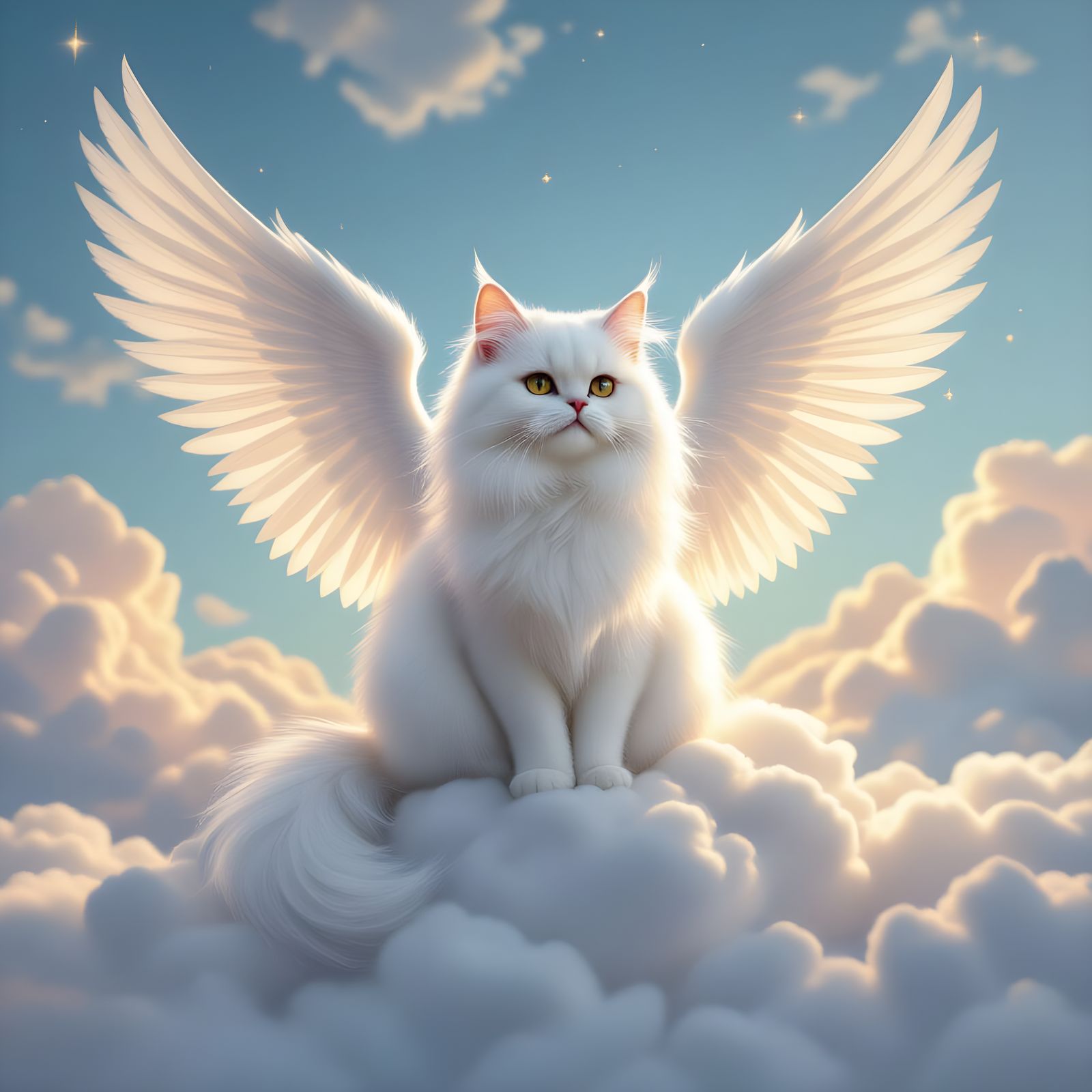 Half-angel, half-cat