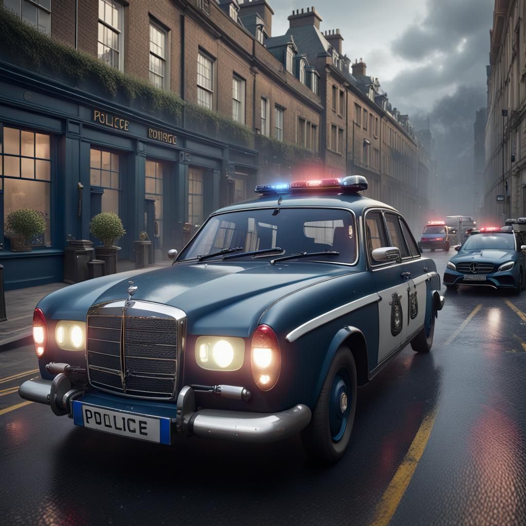 Police Chase of Mercedes in the UK