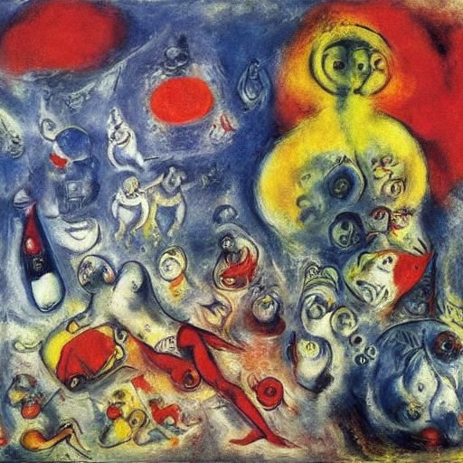 Amoebas Enjoying a Sunny Day: Expressionist Impression