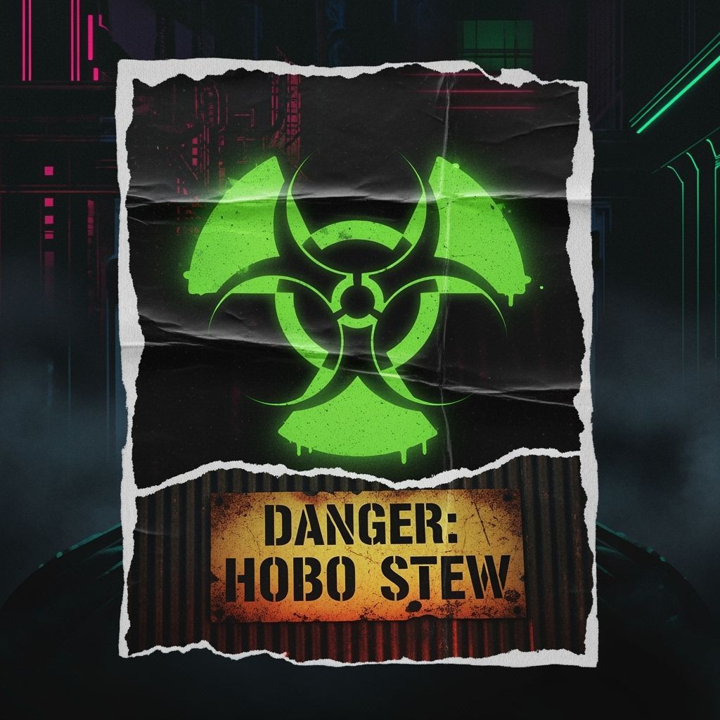 Dystopian Movie Poster with Radioactive Biohazard Logo