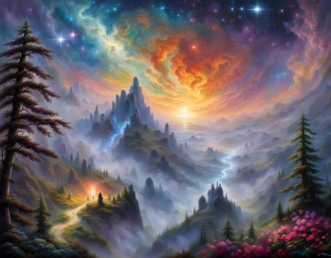 Ethereal Nebulae: A Hyperdetailed Fantasy Artscape
