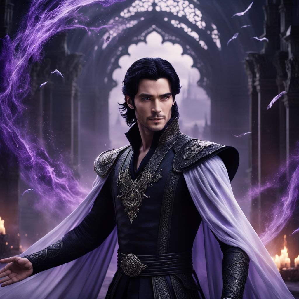 Handsome Shadow Prince in Regal Attire