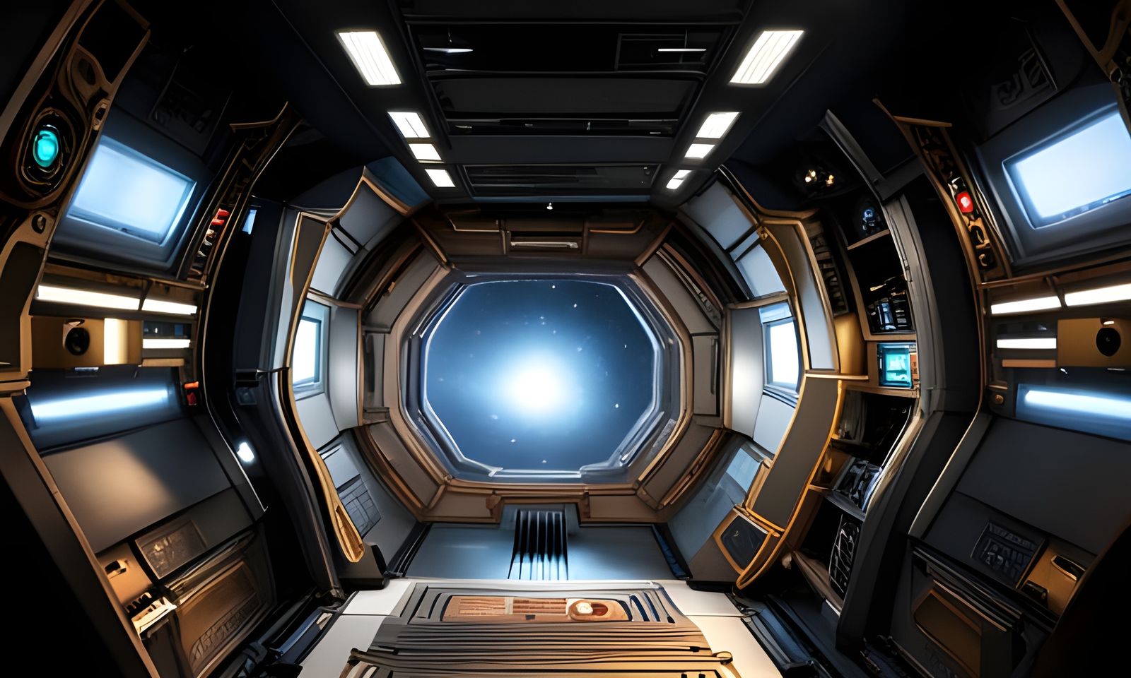 Ominous USG Ishimura Interior: Hyper-Realistic Sci-Fi Art