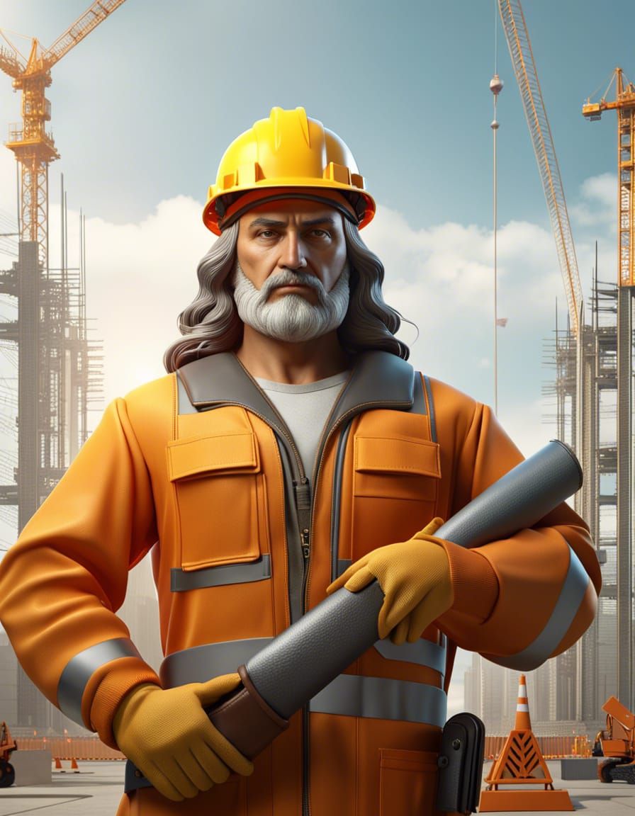 Leonardo da Vinci as a Construction Worker