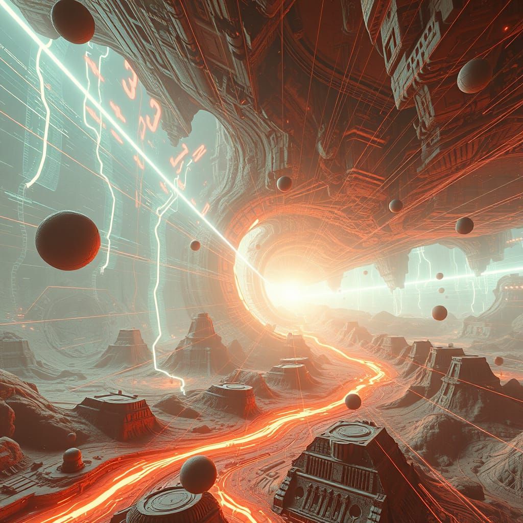 4D Physics Invasion Unfolds in Dreamlike Surrealism