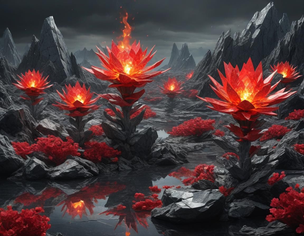 Ethereal Coal Visitation in Abstract Surreal Style