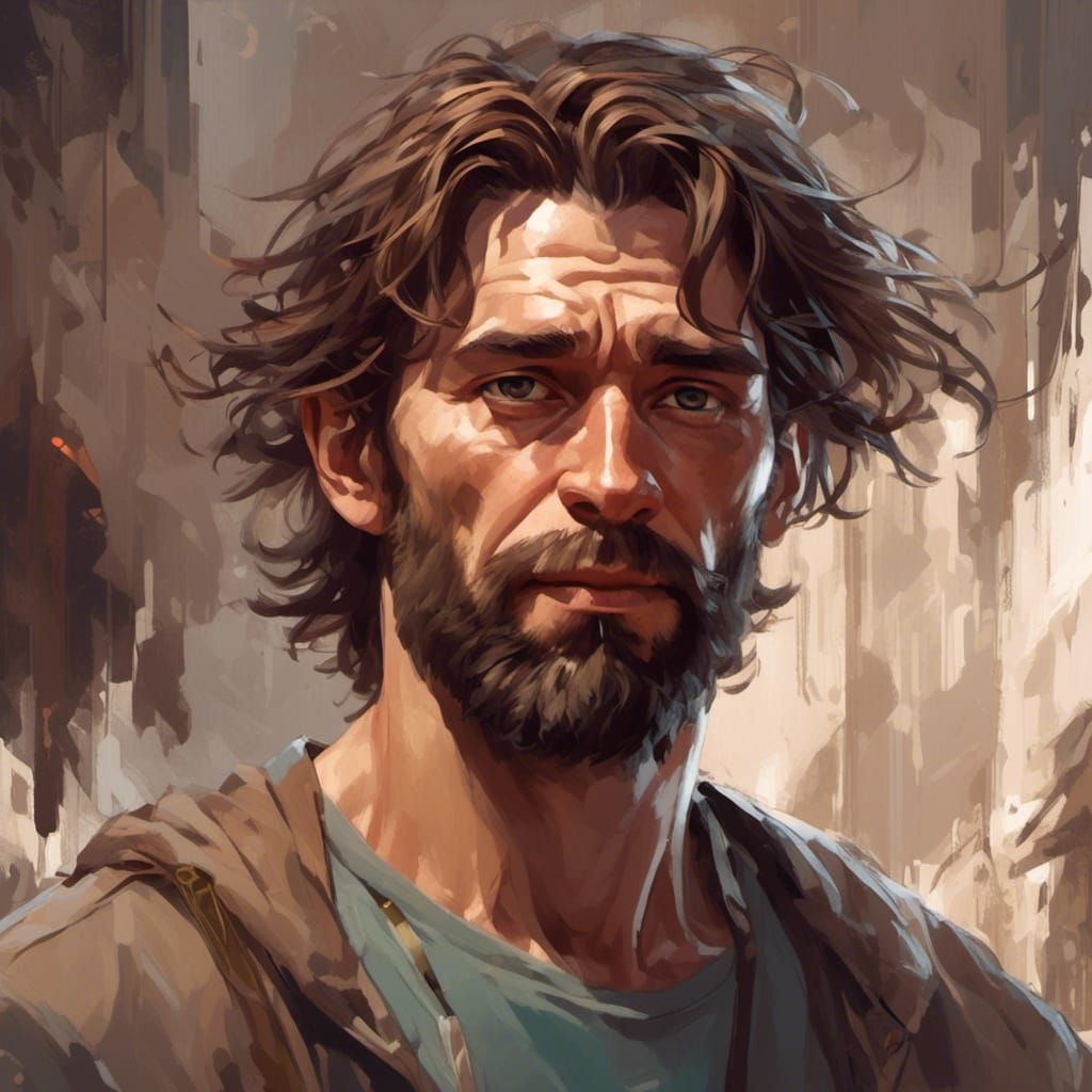 Man Struggles with Addiction: Detailed Portrait