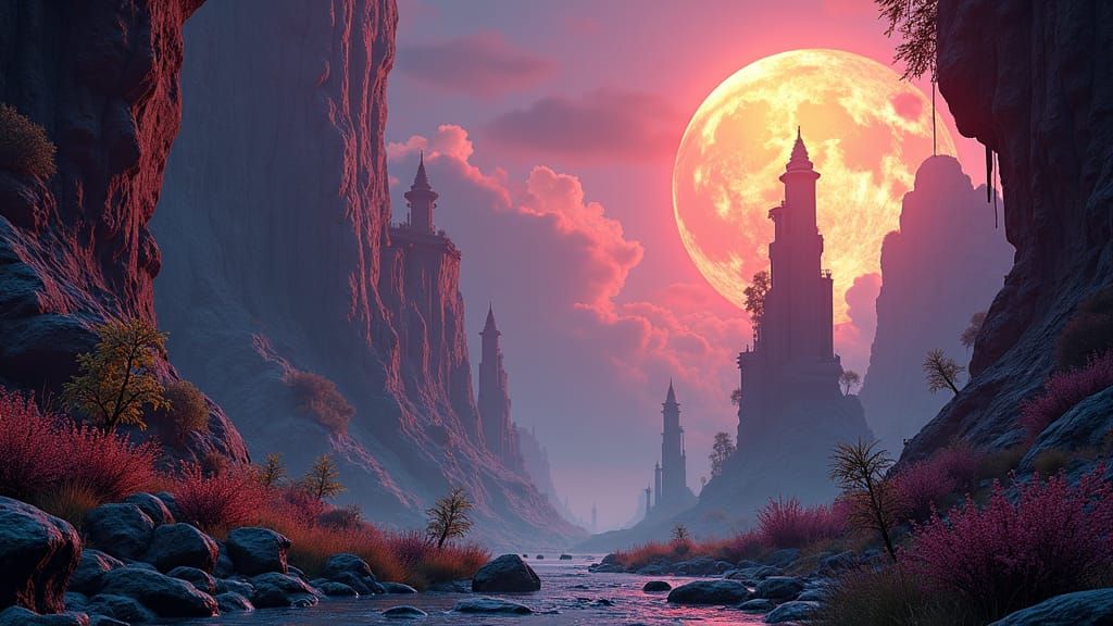 High Fantasy Game Background for YouTube Thumbnail