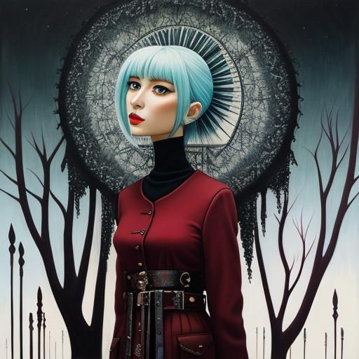 Surreal Matte Oil Painting in Surrealist Style