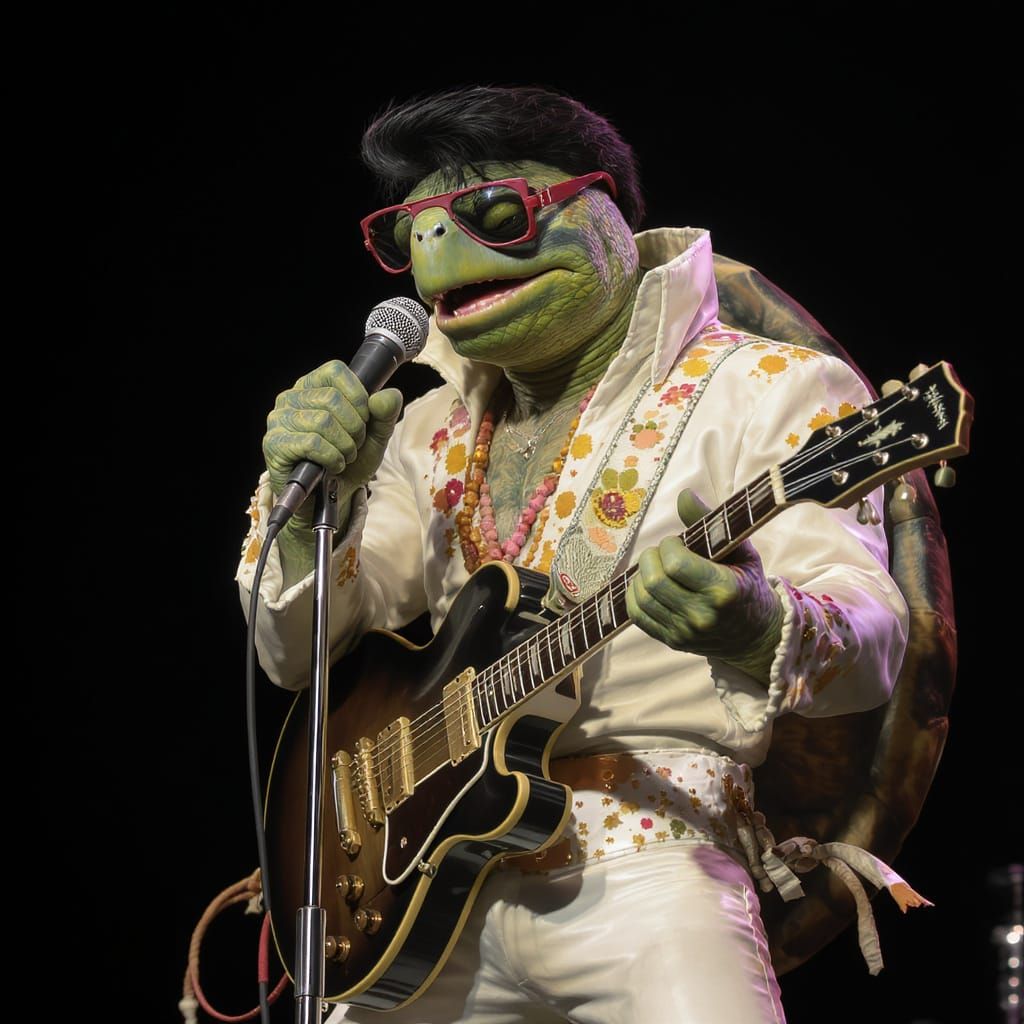 Elvis Turtle Performing: A Reptilian Rendition