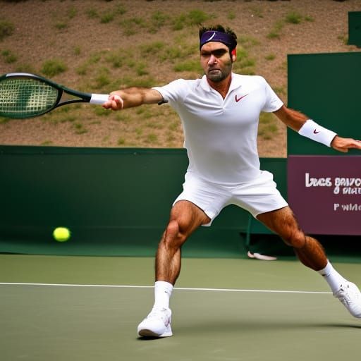 Roger Federer in Action: Professional Tennis Photography