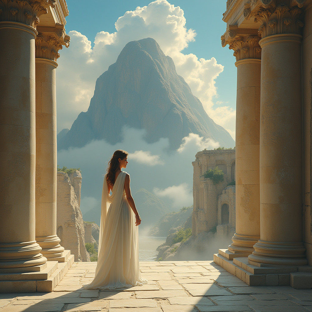 Psyché at the Gate of Eros's Mystical Castle