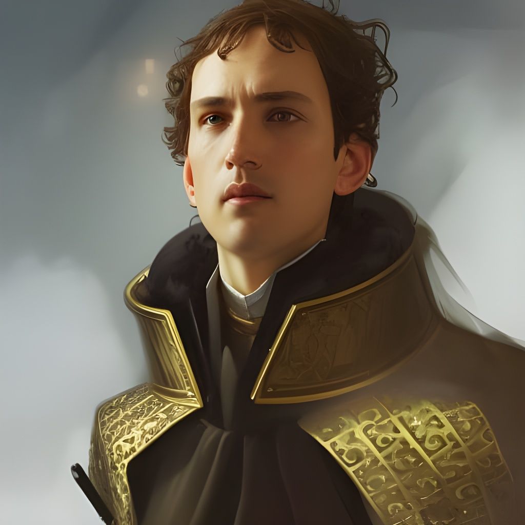 King Richard III Portrait in Art Nouveau Style