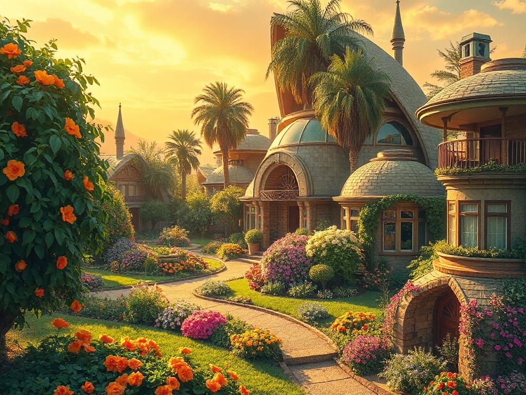 Oriental Solarpunk - Deserts to Gardens