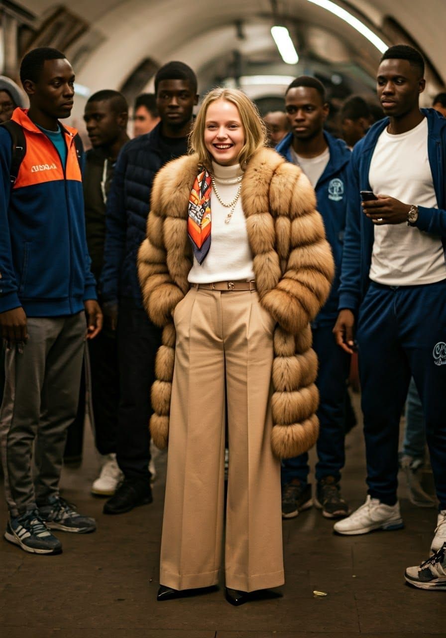 French Aristocrat Surrounded by Migrant Men in Vibrant Rome ...