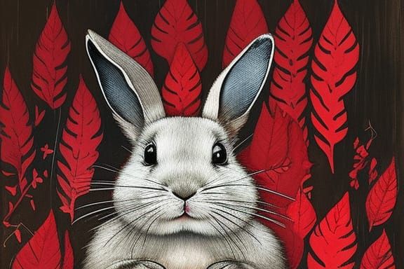 Adorable White Bunny