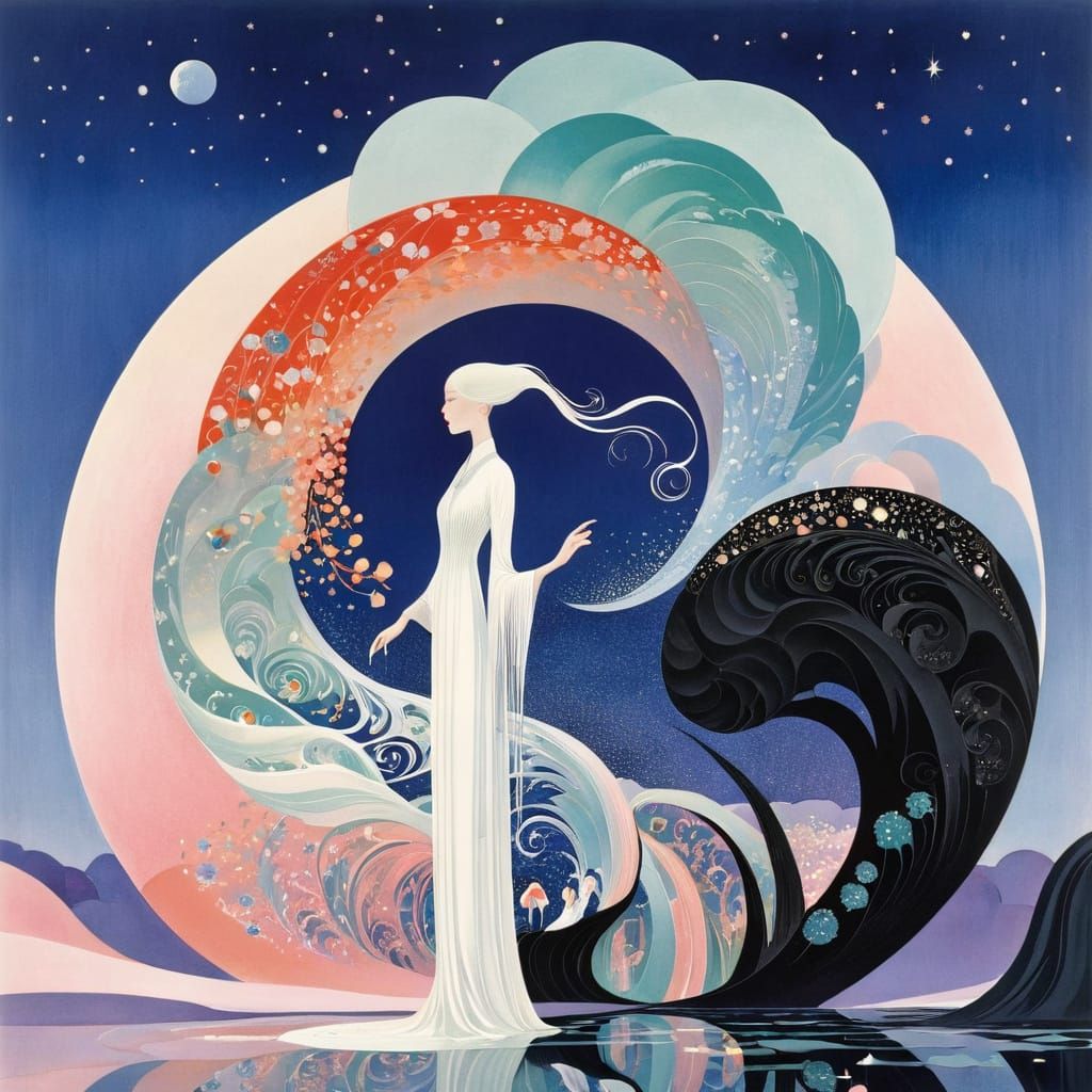 Botanical Illustration in Paper Cut Style