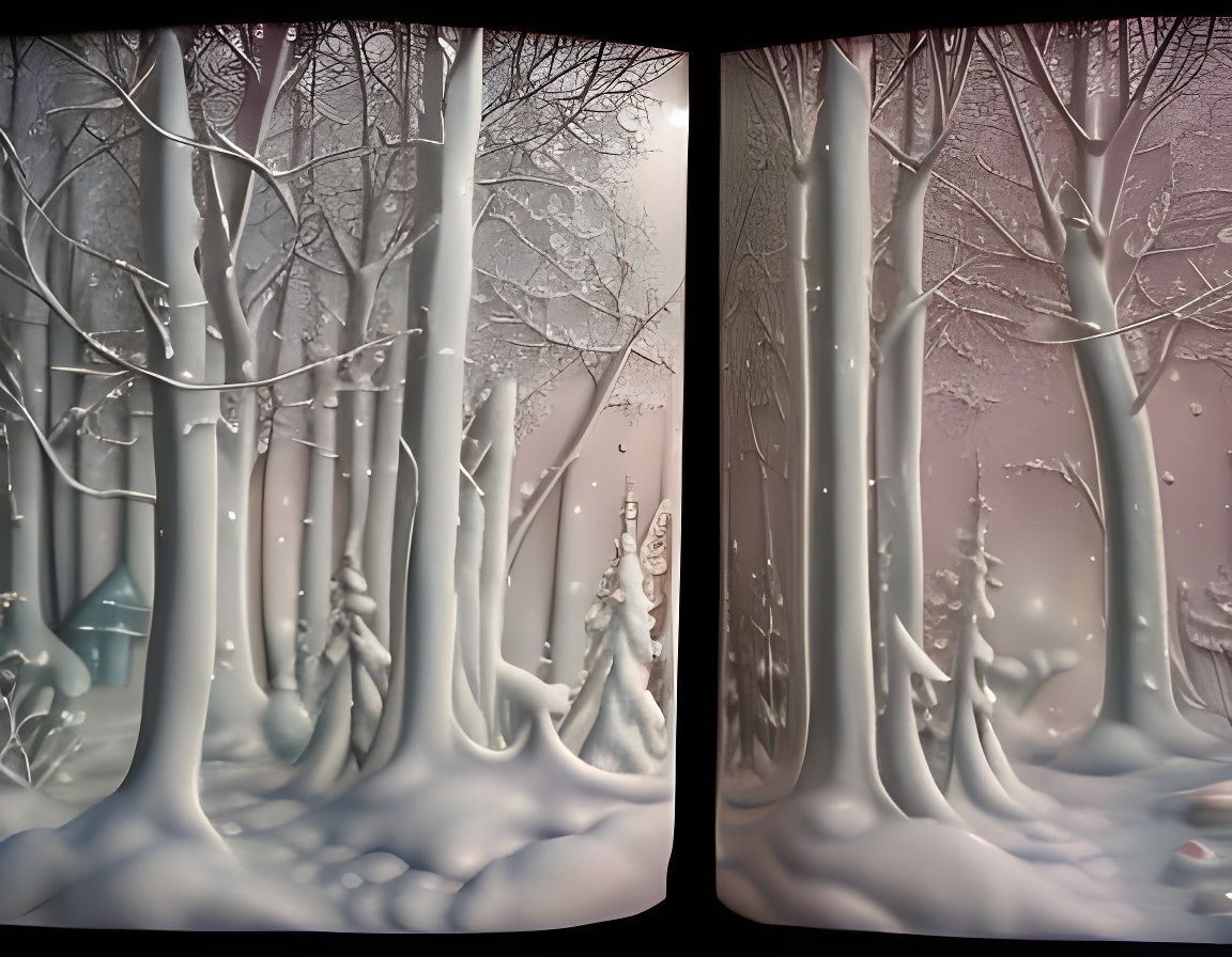 Winter Fairytale in Rococo 3D Style
