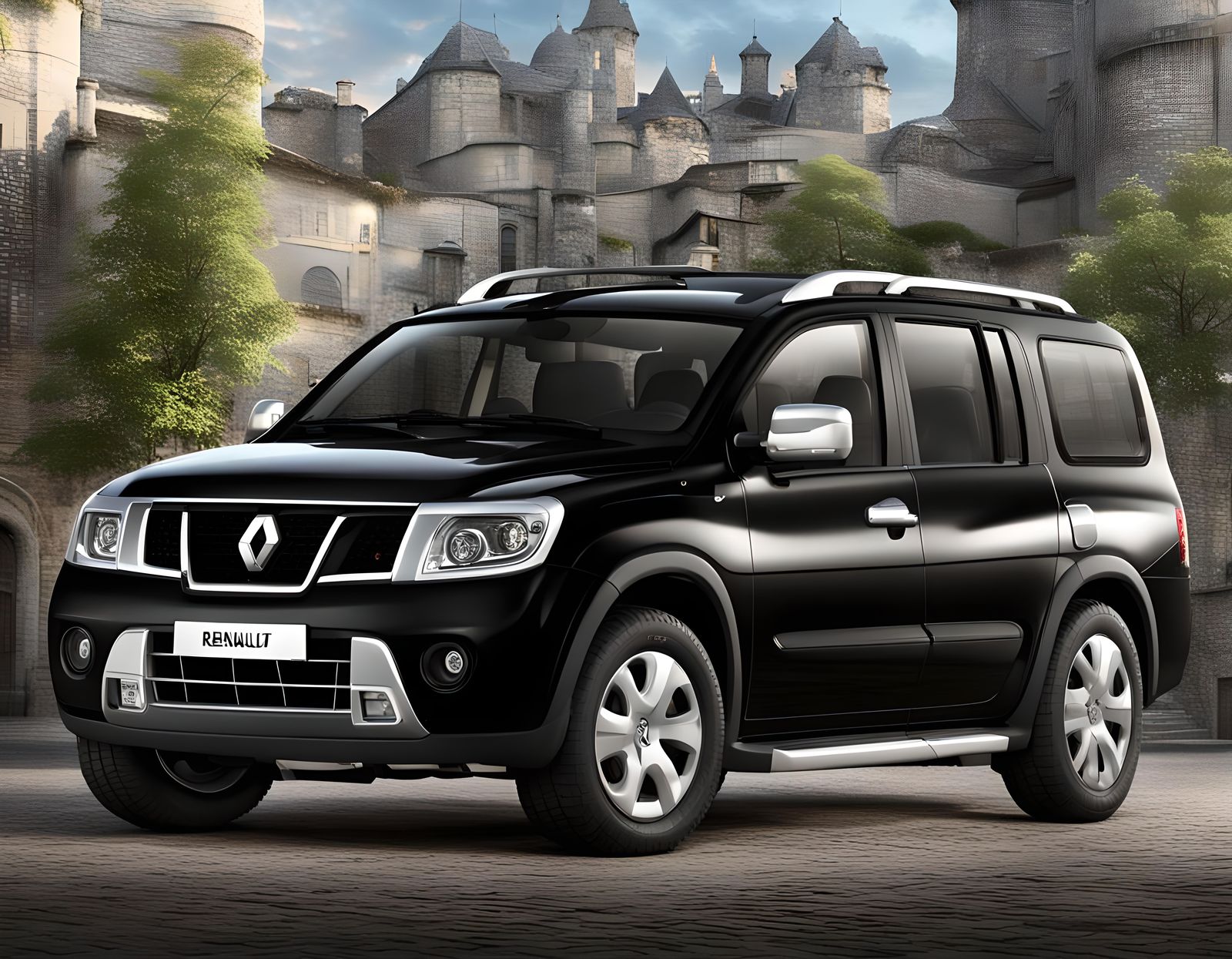 Black 2013 Renault Armada in Cityscape