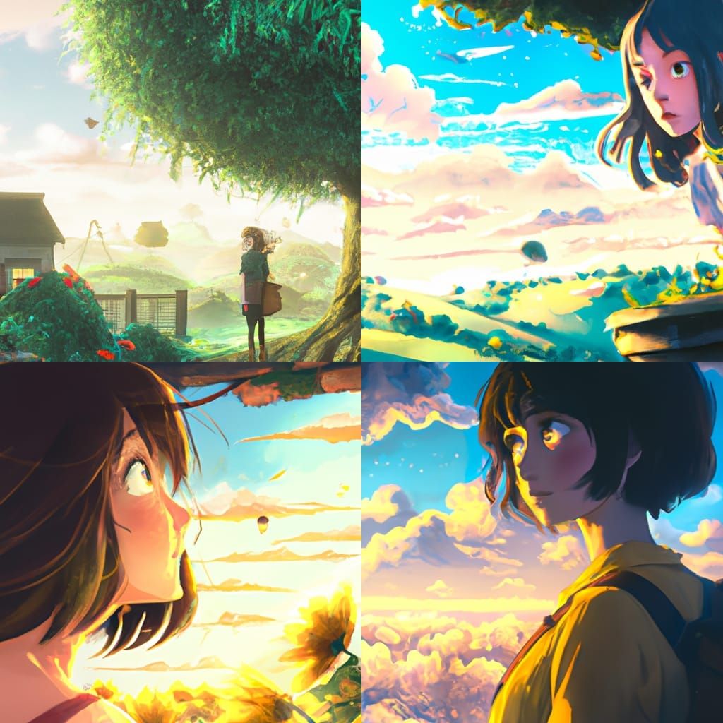 Anime Key Visual by Makoto Shinkai in Ghibli Style