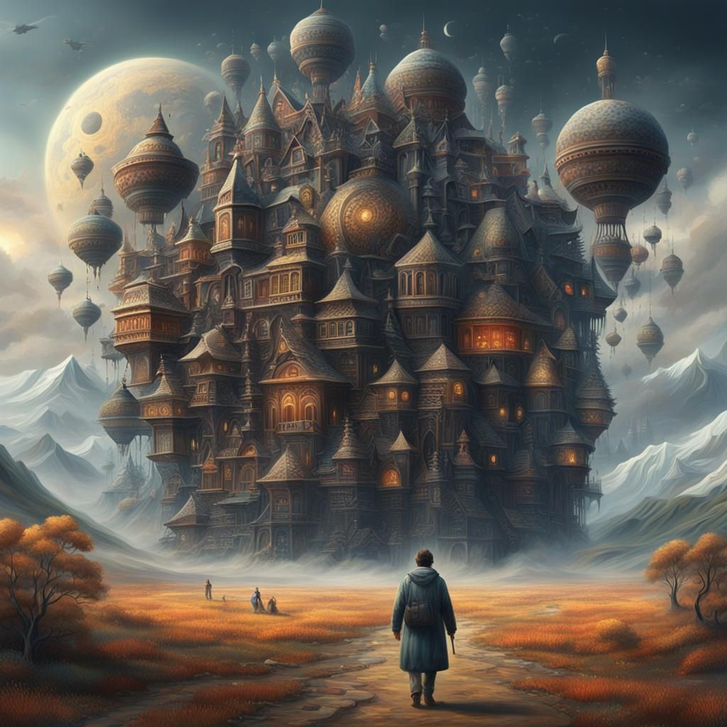 Outsider Art Style Portrait of a Man