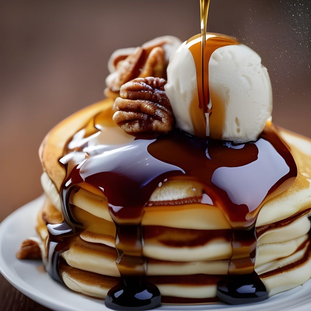 Pancakes with ice cream yummy