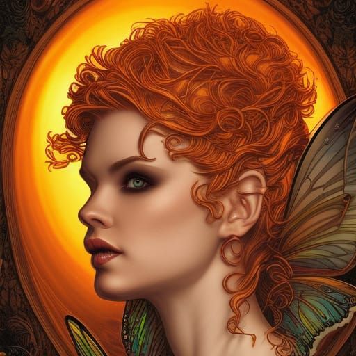 Realistic Pumpkin Pie Fairy in Comic Book Style