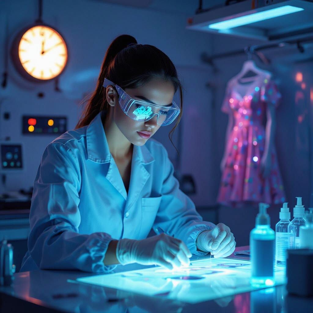 Cosmetic Bottle Inspection in Futuristic Factory