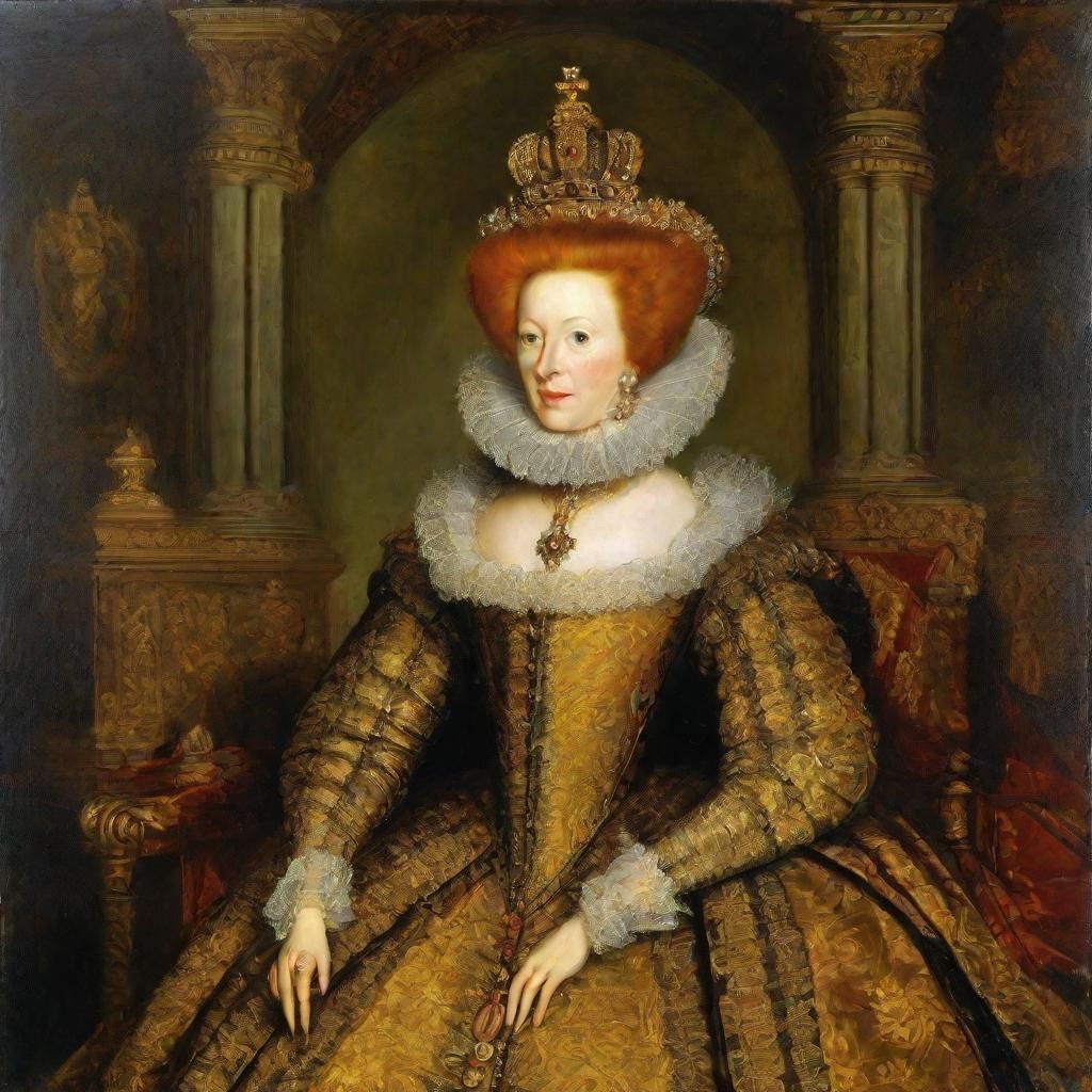 Elizabethan Era Portrait in Oil Paint