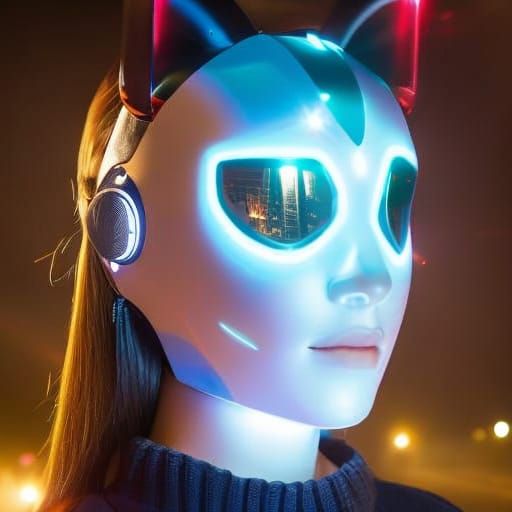 Futuristic Cat Mask