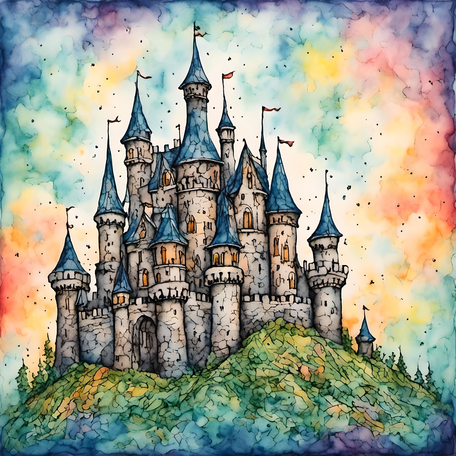 Fairytale Castle in Dreamlike Style