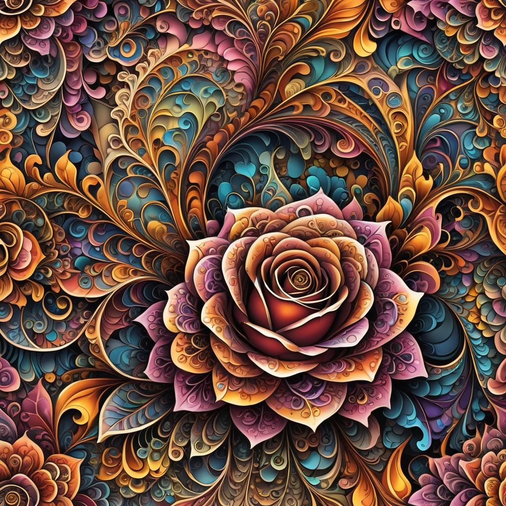 Vibrant Rose Blooms on Piano in Kaleidoscope of Colors