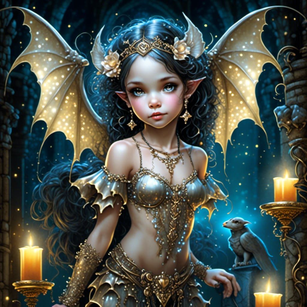 Filigree Gargoyle in Digital Art Style