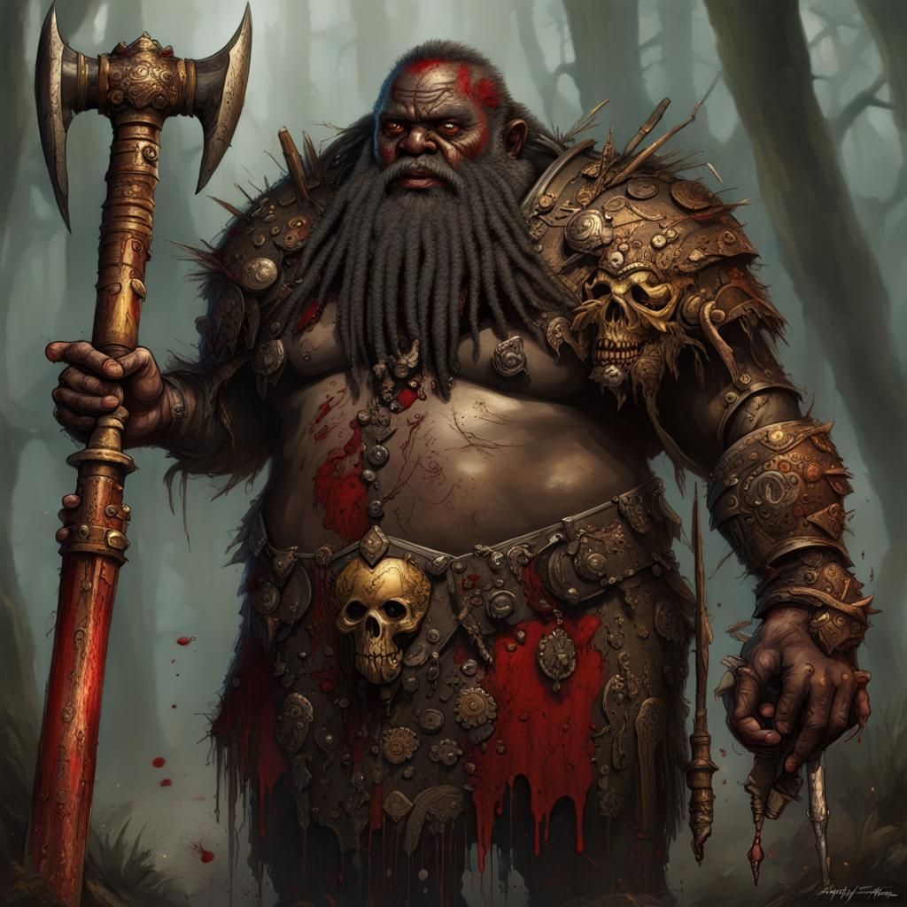 Voodoo Dwarf Juggernaut in Tribal Armor