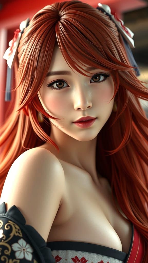 Yae Miko Portrait: Photorealistic and Hyperdetailed